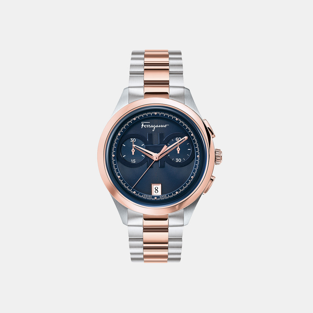 Ferragamo Round Blue Chronograph watch