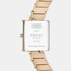 Firkant Fuchsia Women Quartz White Dial Analog Stainless Steel Watch V259LXVISV