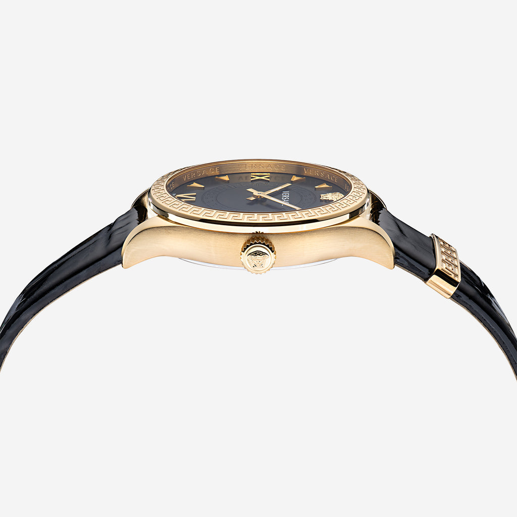 Versace Women Round Black watch