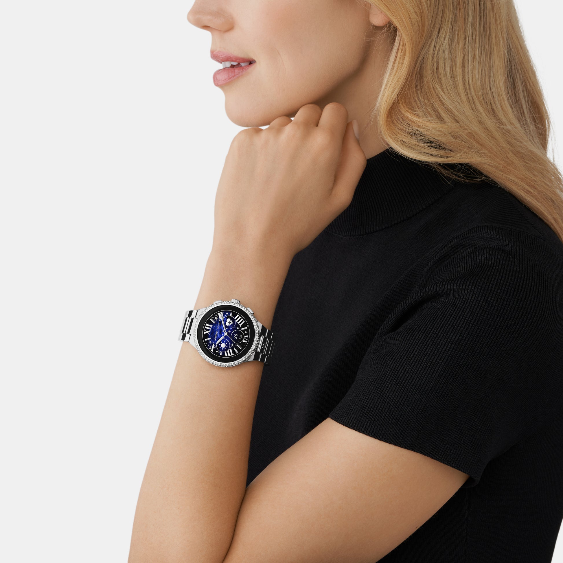 Michael Kors Women Processor Black Dial Digital Stainless Steel