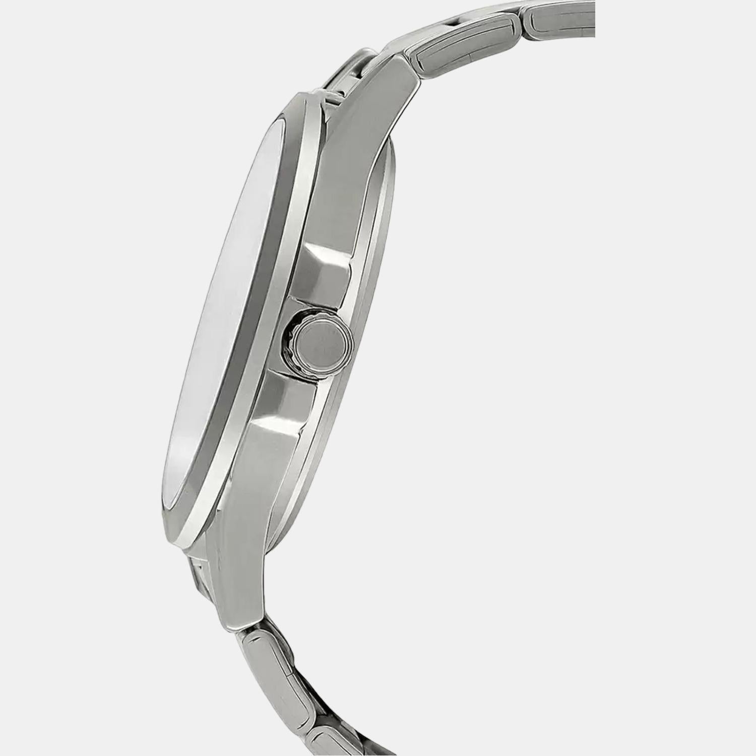 Casio Men Round Silver watch