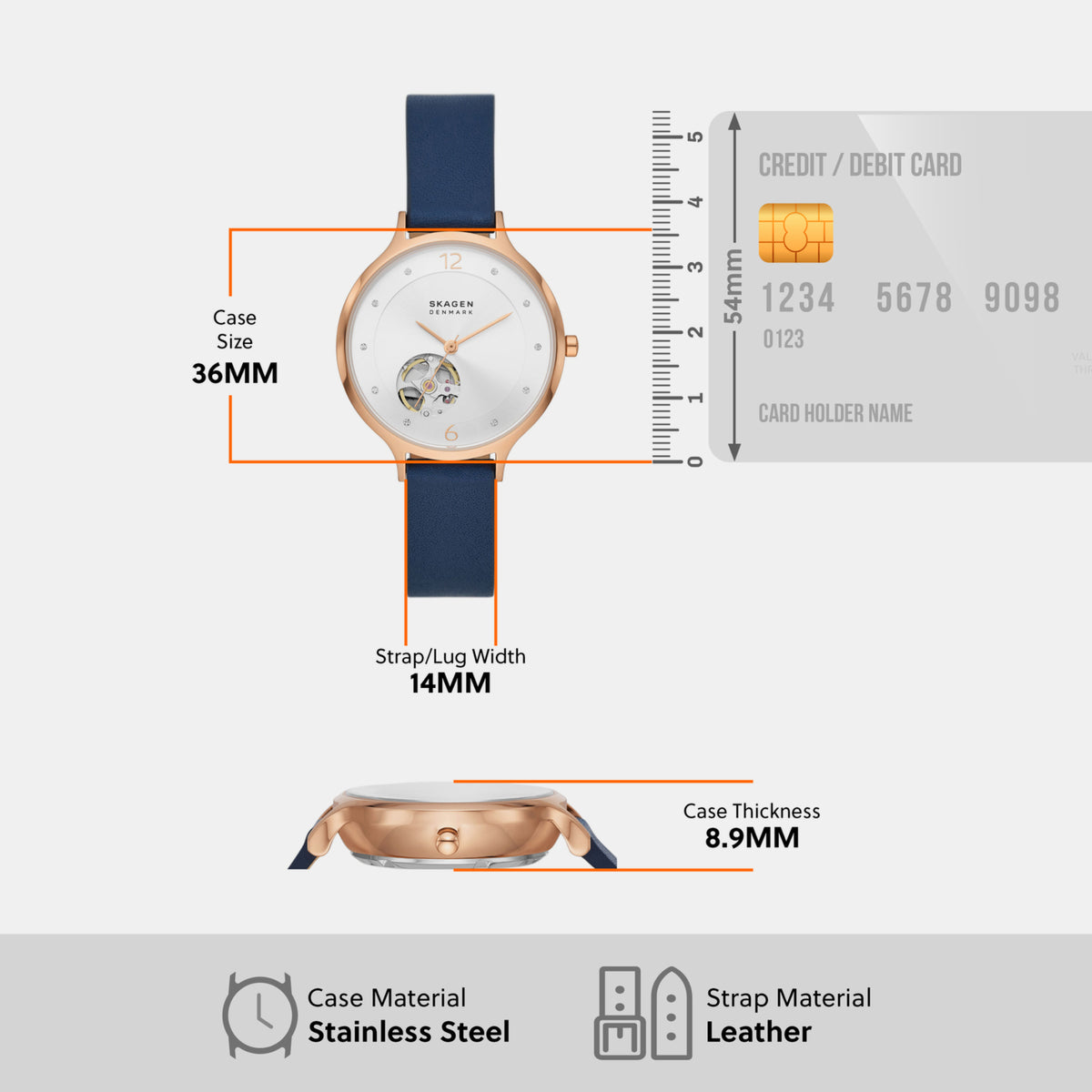 Skagen Stainless Steel Round watch
