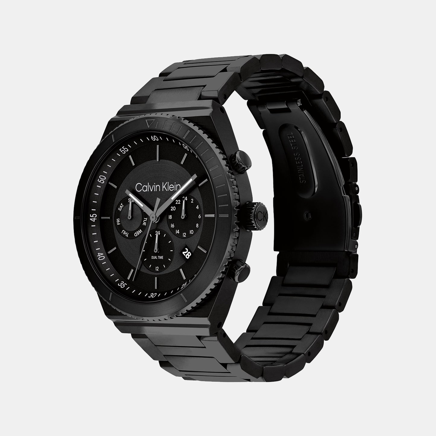 Men Black Chronograph Stainless Steel Watch 25200303