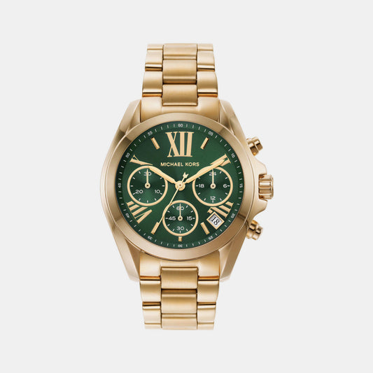 Female Green Chronograph Stainless Steel Watch MK7257