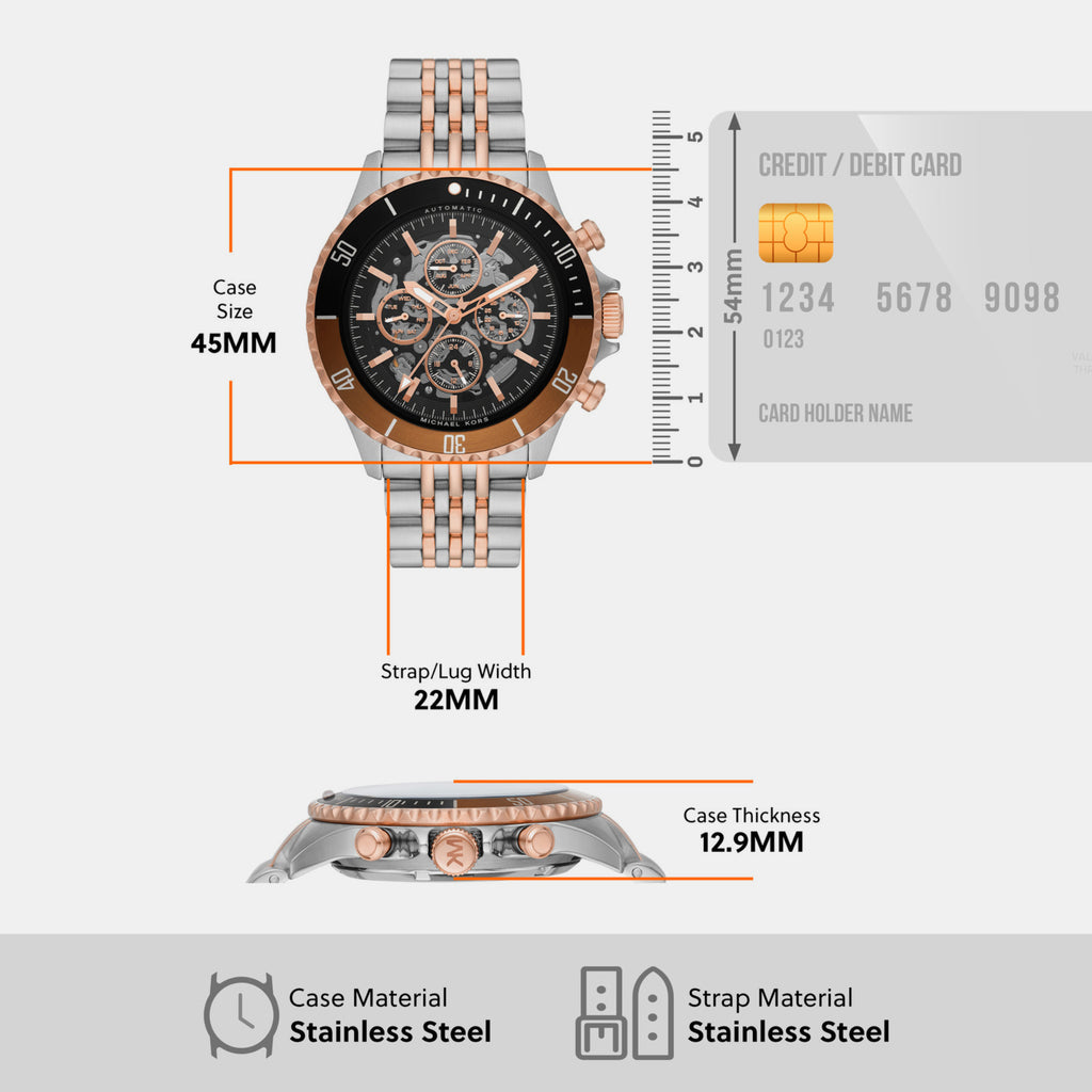 Michael Kors Men Round Black watch