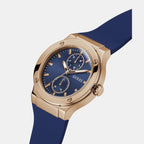 Guess Men Round Blue watch