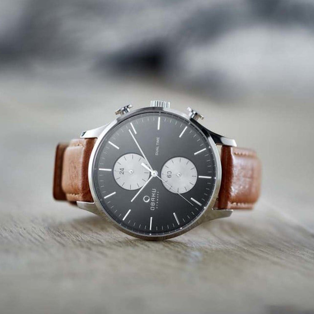 Obaku Leather Black watch