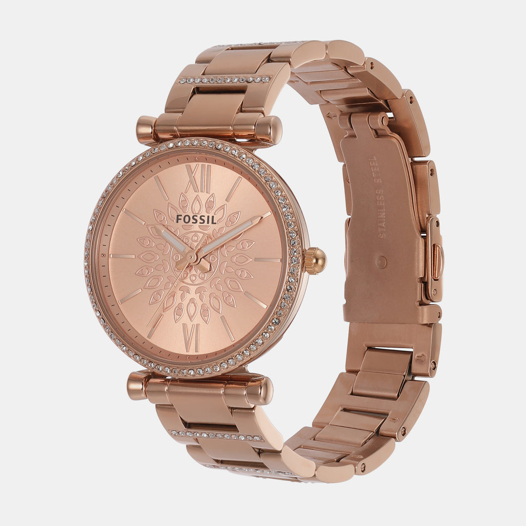 Fossil Women Round Rose Gold watch