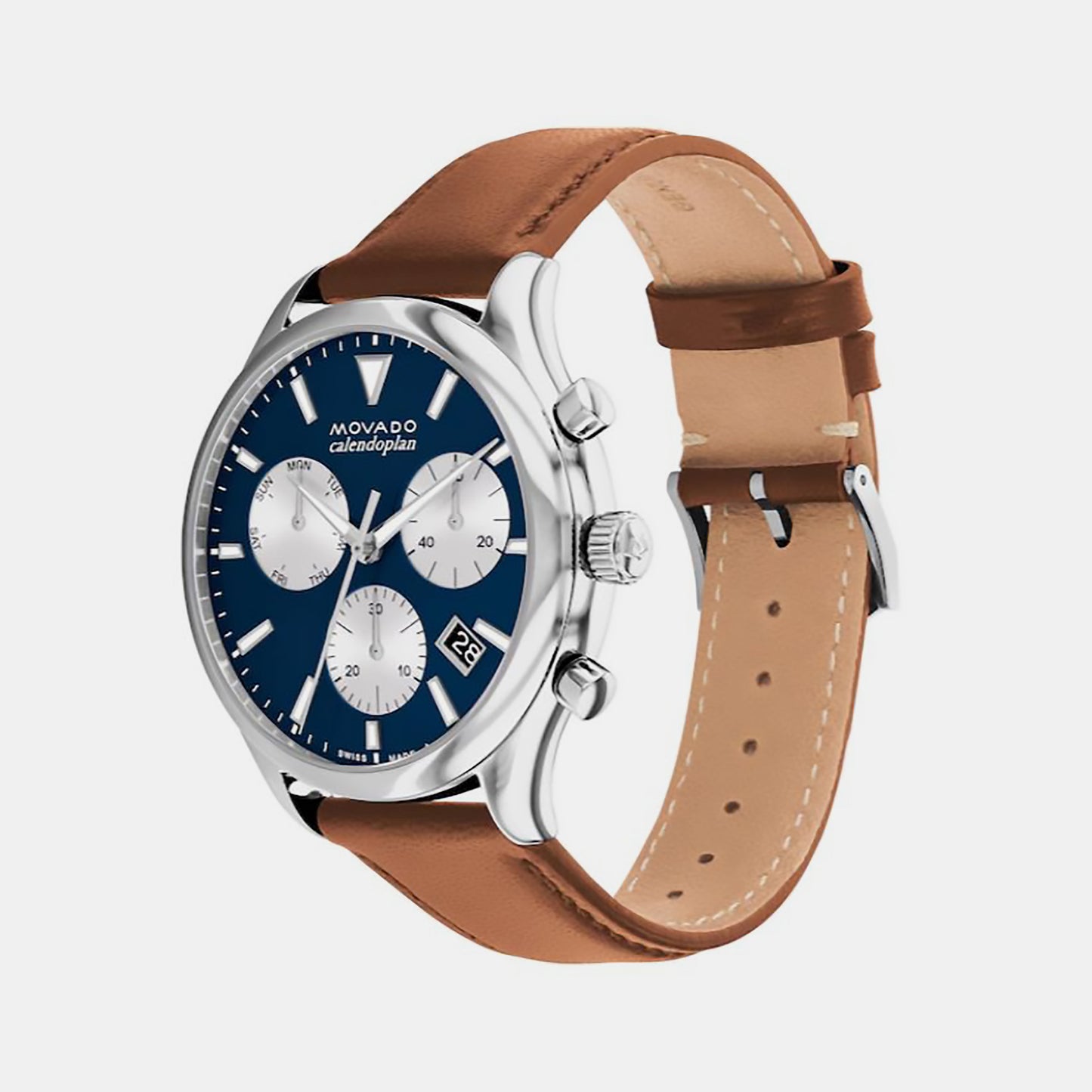 Heritage Series Men Blue Chronograph Leather Watch 3650161