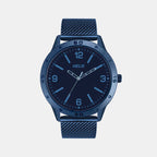 Helix Round Blue Analog watch