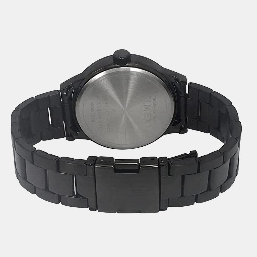 Fashion Men Quartz Black Dial Chronograph Stainless Steel Watch TWEG19911