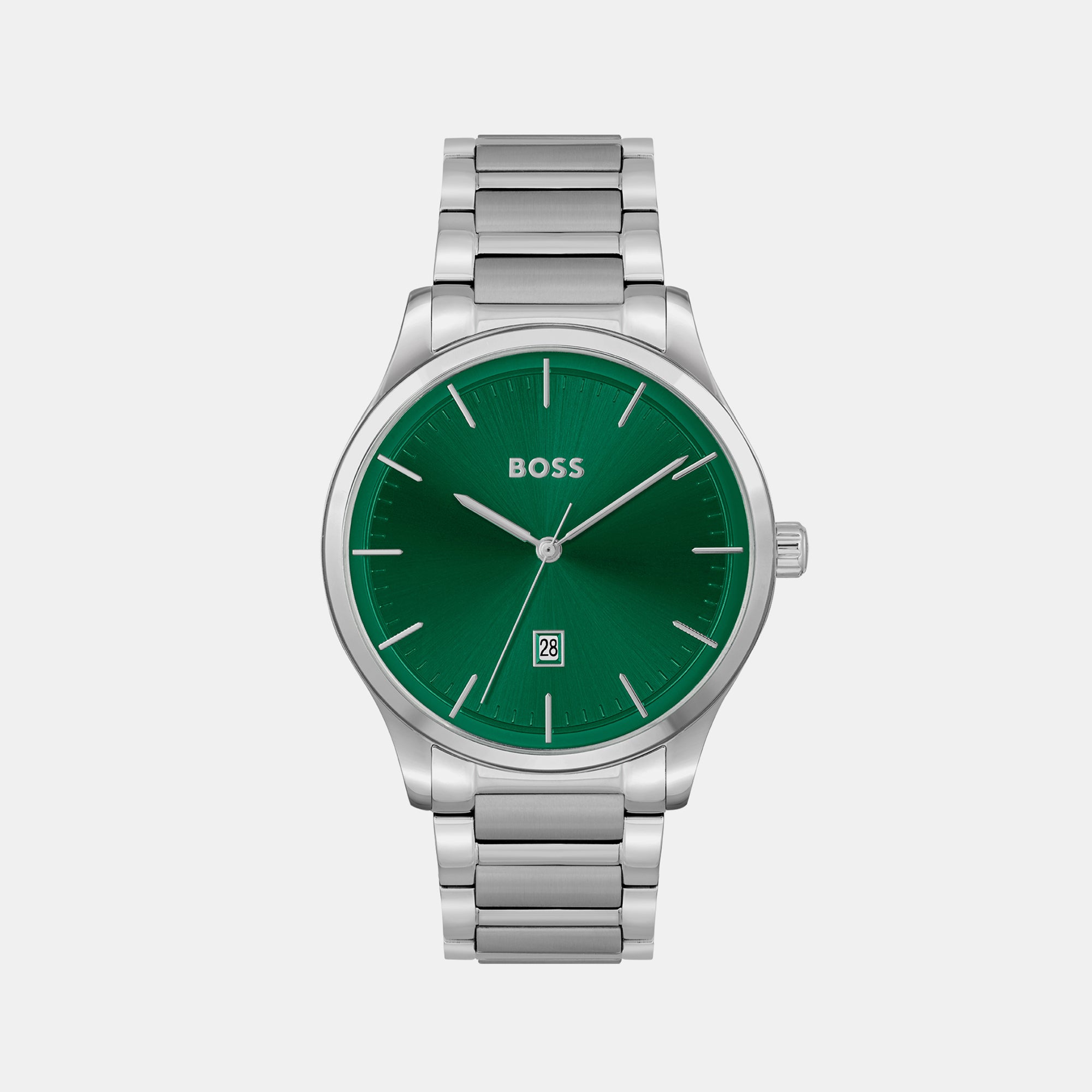Boss Round Green Analog watch