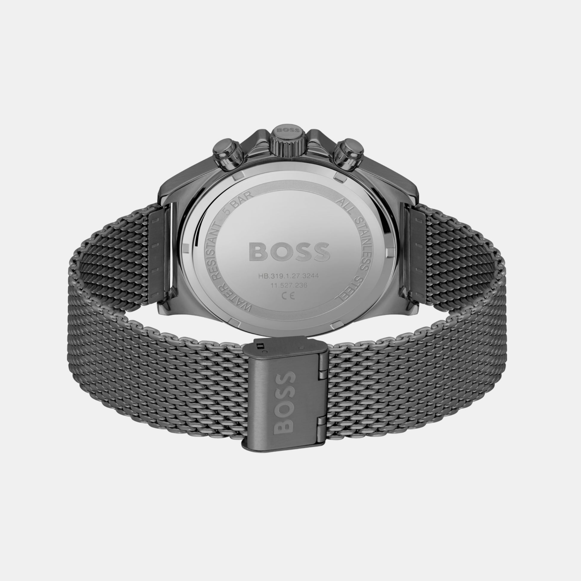 Hero Male Grey Just 1514021 – Time In Chronograph Mesh Watch