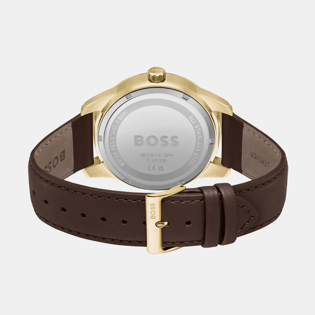 Boss Men Round White watch