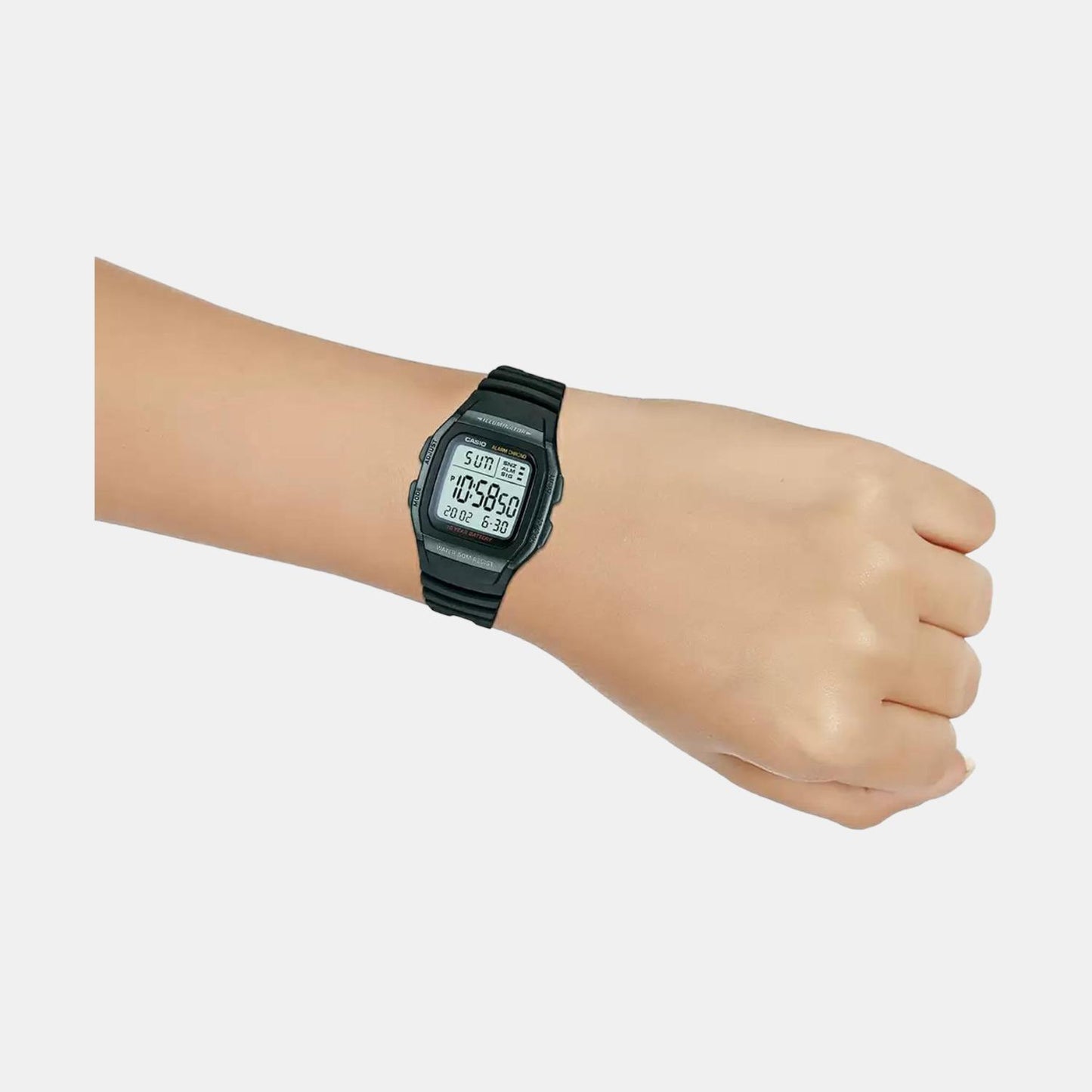 Youth Unisex Black Digital Resin Watch D054 - W-96H-1BVDF