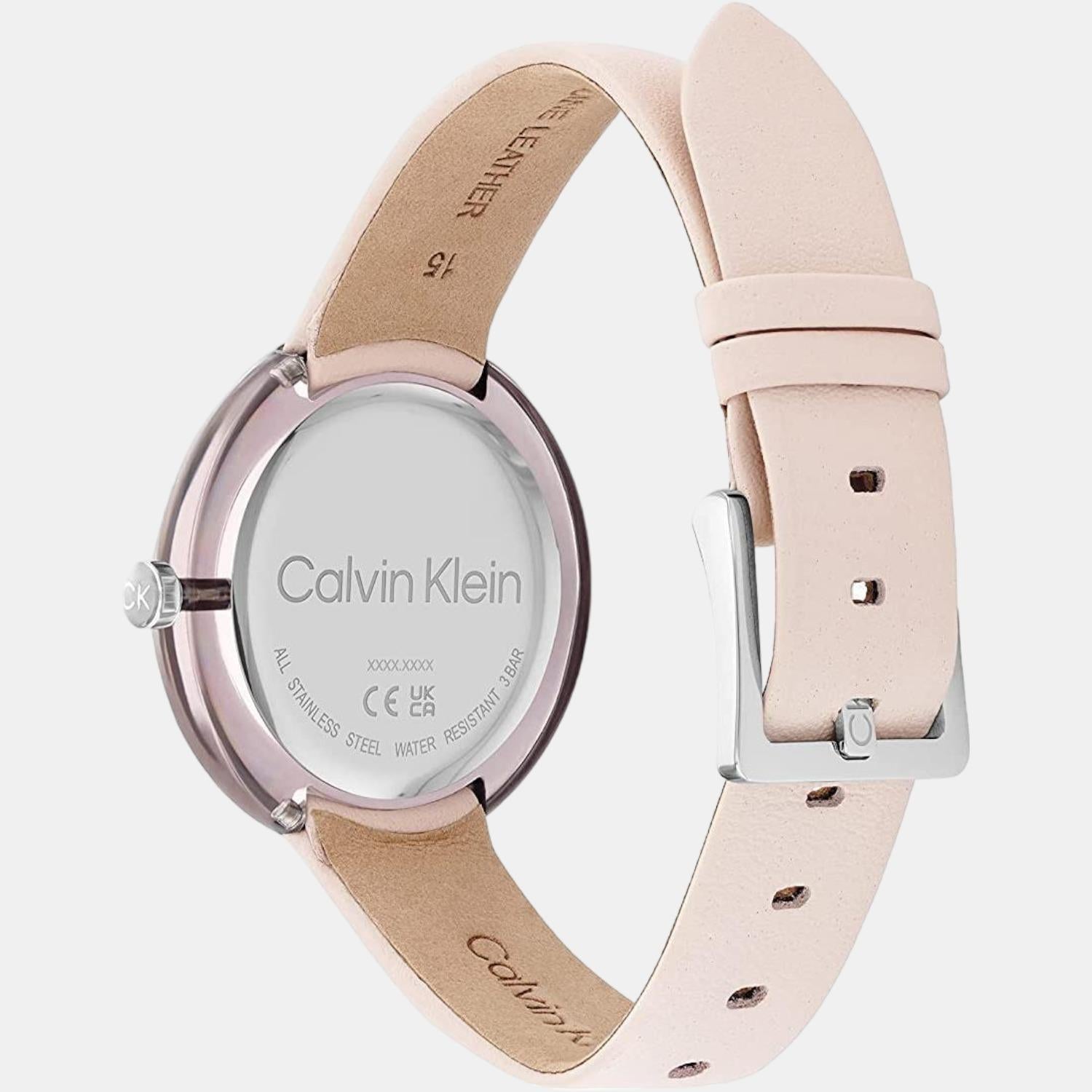 Calvin Klein Women Round Pink watch