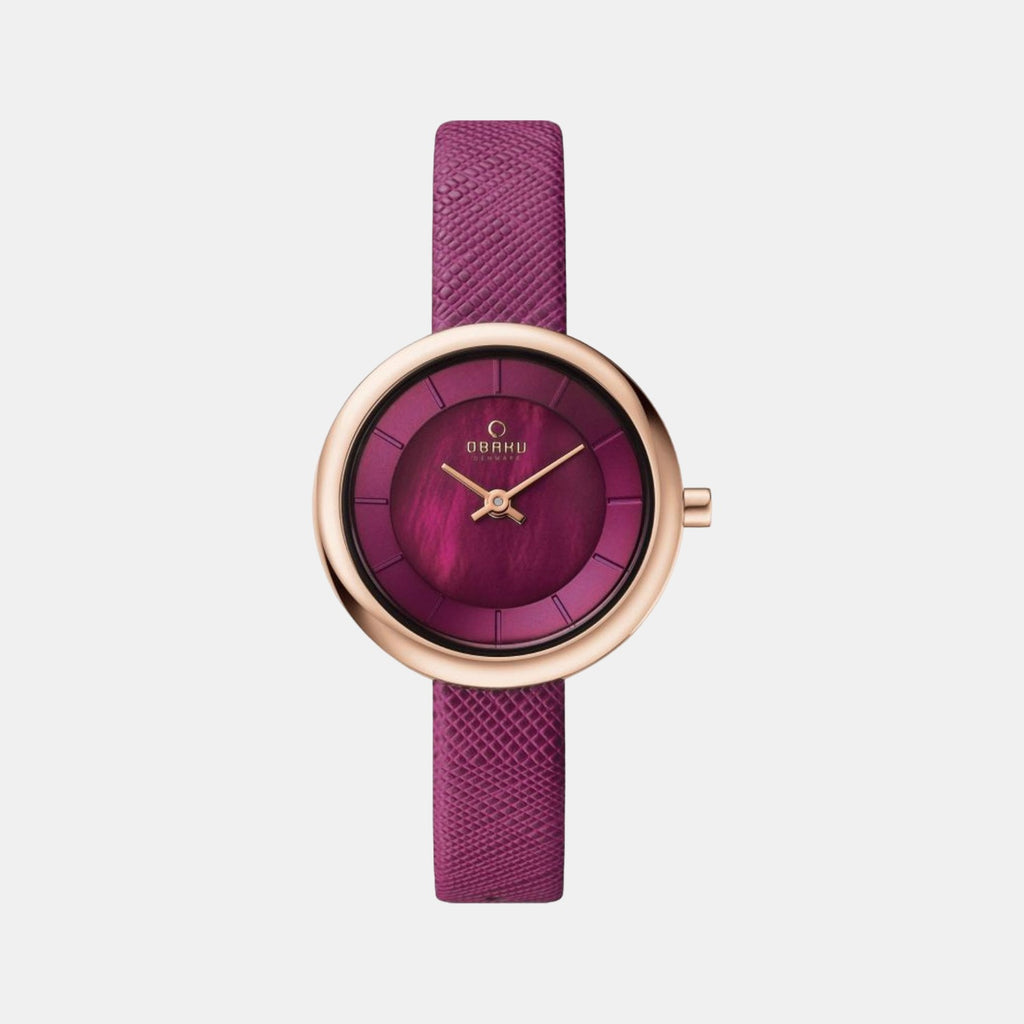 Obaku Round Purple Analog watch