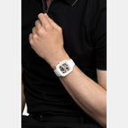 True Square Unisex Automatic White Dial Analog Ceramic Watch R27073702