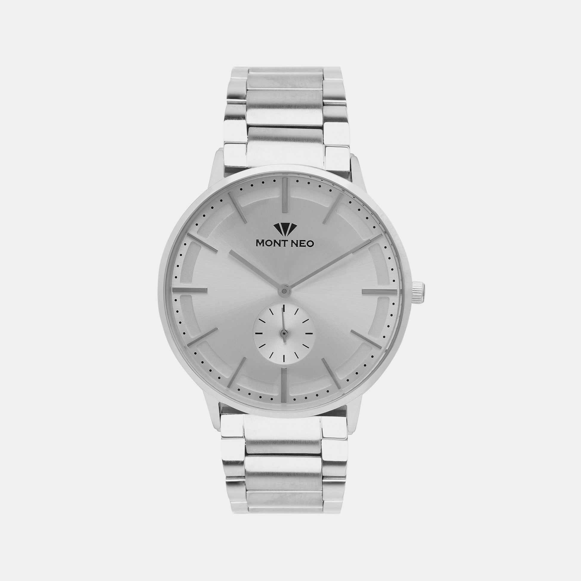 Timeless Silver Analog Male Stainless Steel Watch 7009E-M1103