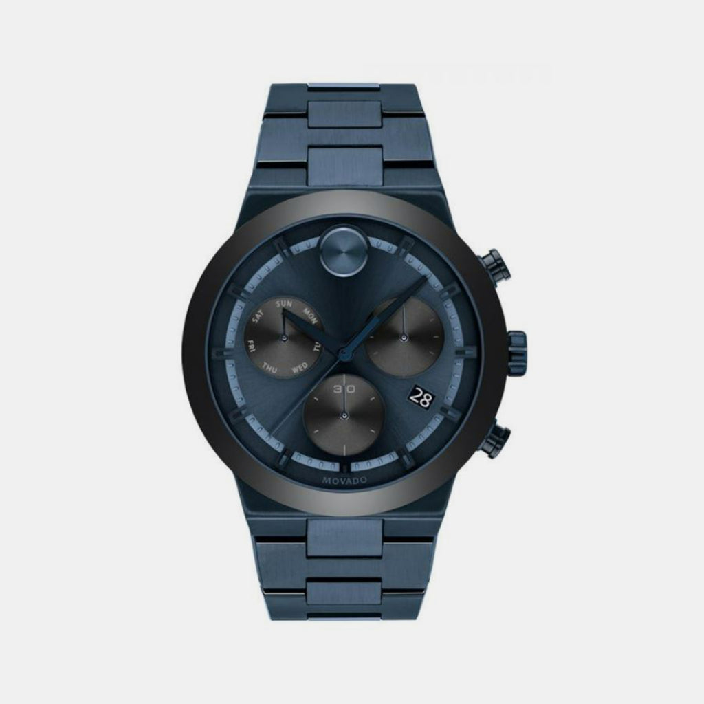 Movado Round Blue Chronograph watch