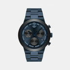 Movado Round Blue Chronograph watch