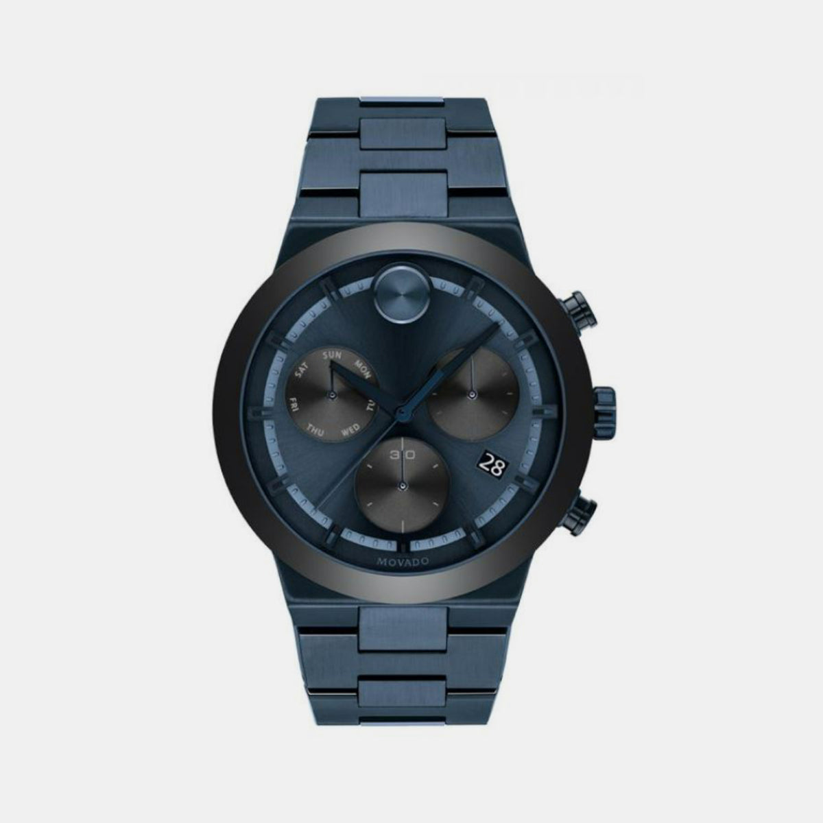 Movado Round Blue Chronograph watch