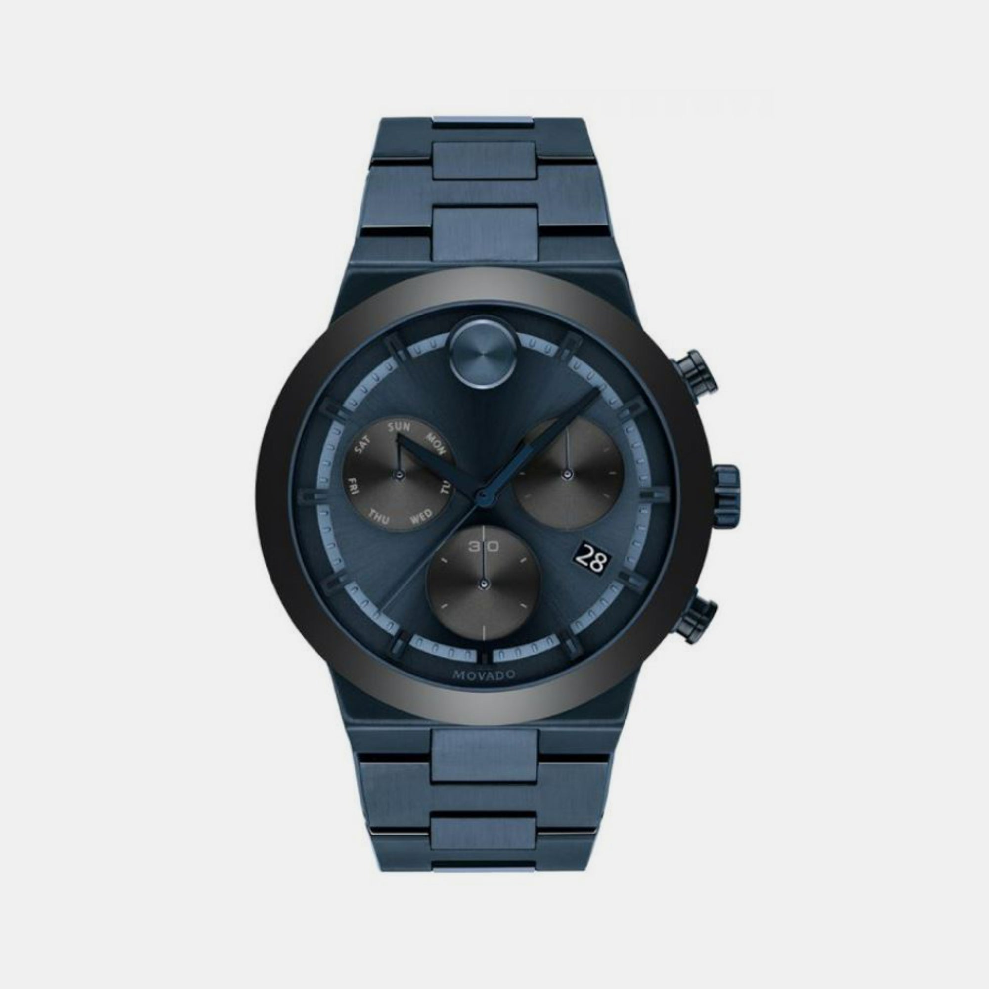 Movado Round Blue Chronograph watch