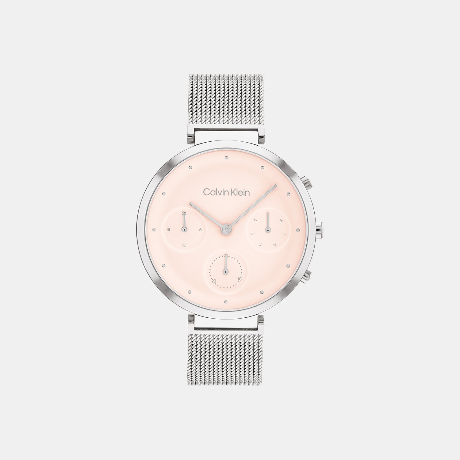 Female Pink Chronograph Mesh Watch 25200286