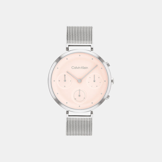 Female Pink Chronograph Mesh Watch 25200286