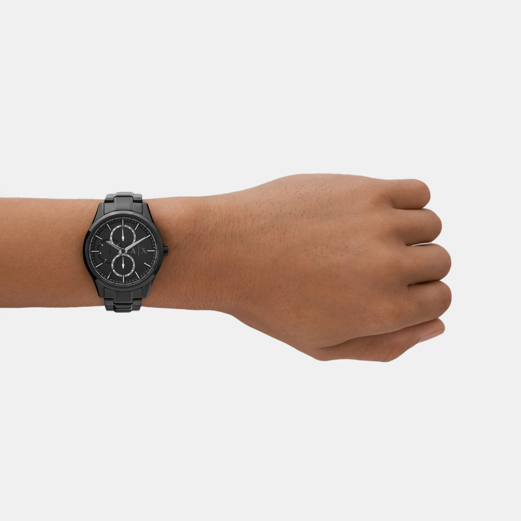 Armani Exchange Men Round Black watch