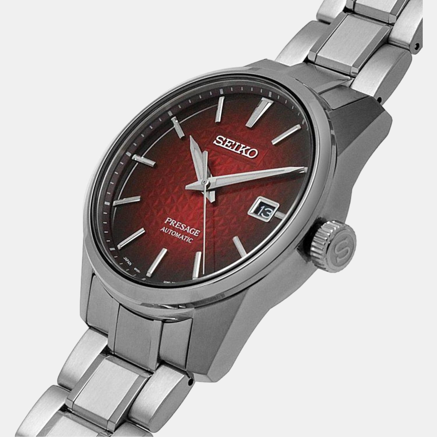 Presage Male Red Analog Stainless Steel Watch SPB227J1 Just In Time