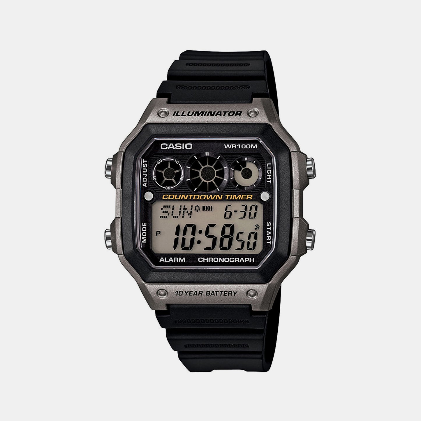 Youth Black Unisex Digital Resin Watch D109