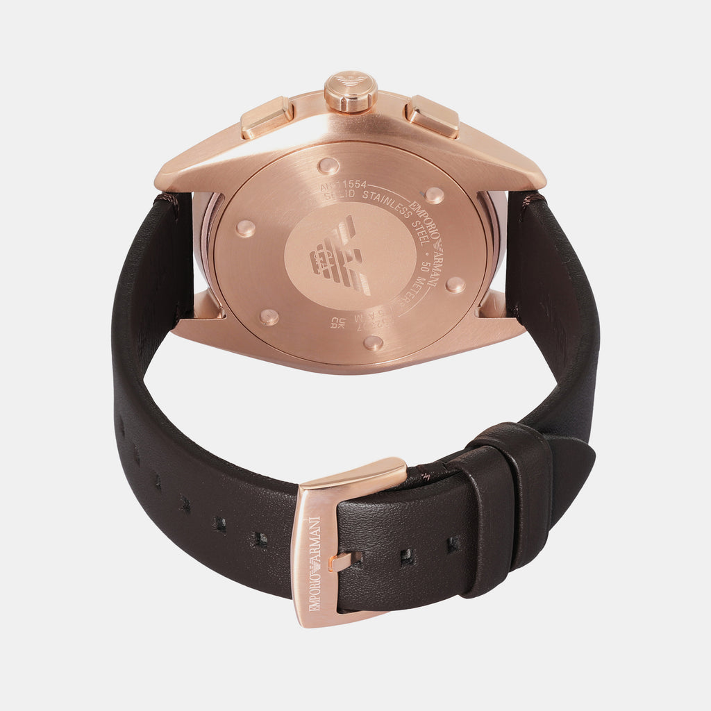 Emporio Armani Leather Blue watch