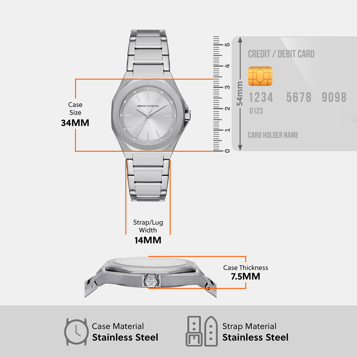 Armani Exchange 30 mm Silver Quartz watch