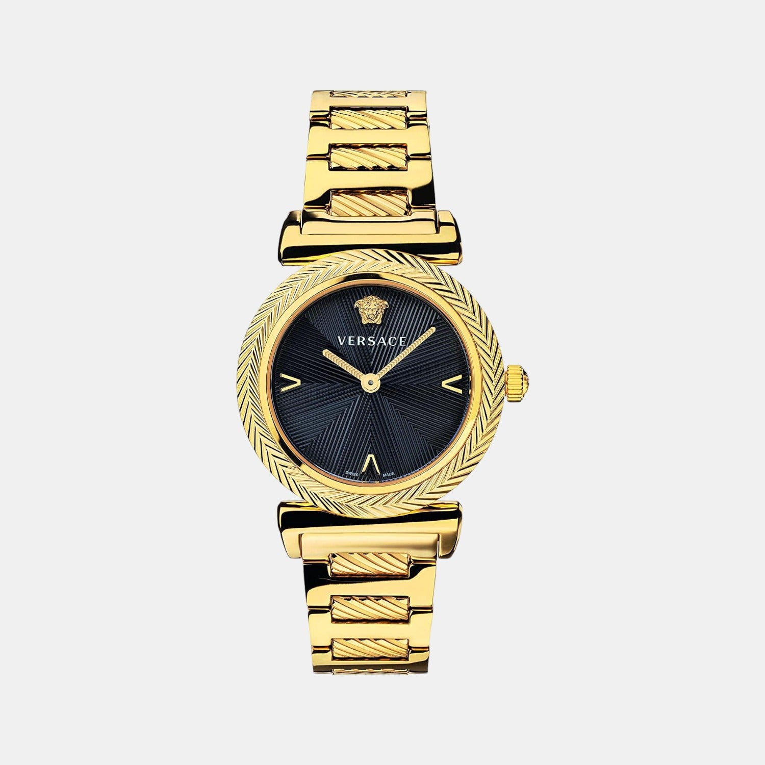 Versace Round Black Analog watch