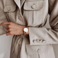 Iconic Female White Analog Stainless Steel Watch DW00100211