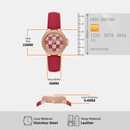 Camille Women Quartz Rose Gold Dial Analog Leather Watch MK4701