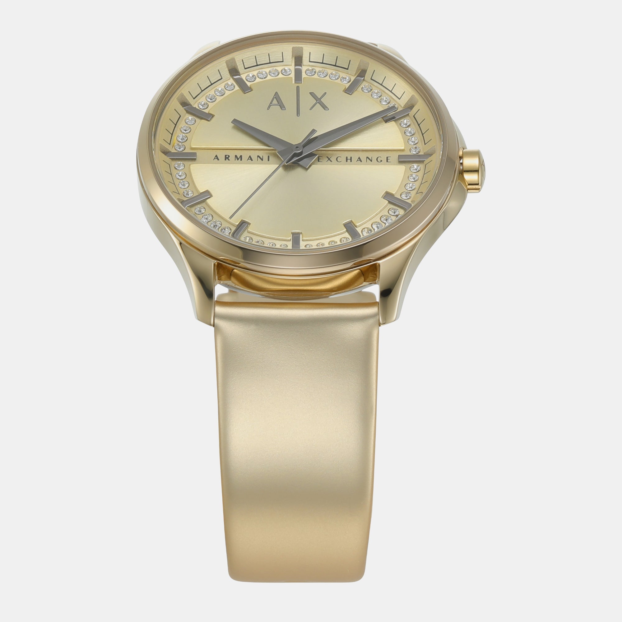 Female Gold Analog Leather Watch AX5271 – Just In Time