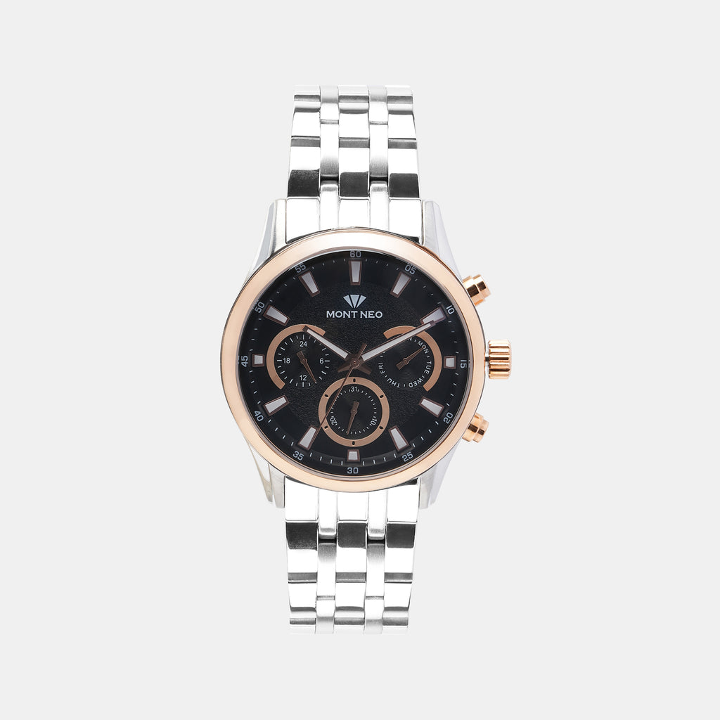 Mont Neo Round Black Chronograph watch