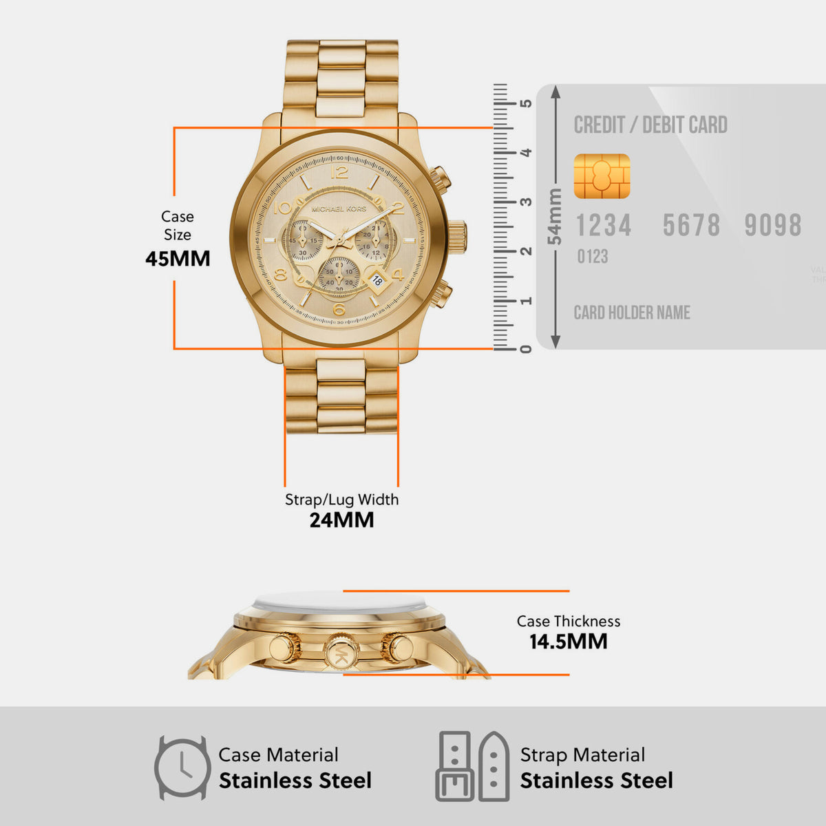 Michael Kors Stainless Steel Round watch