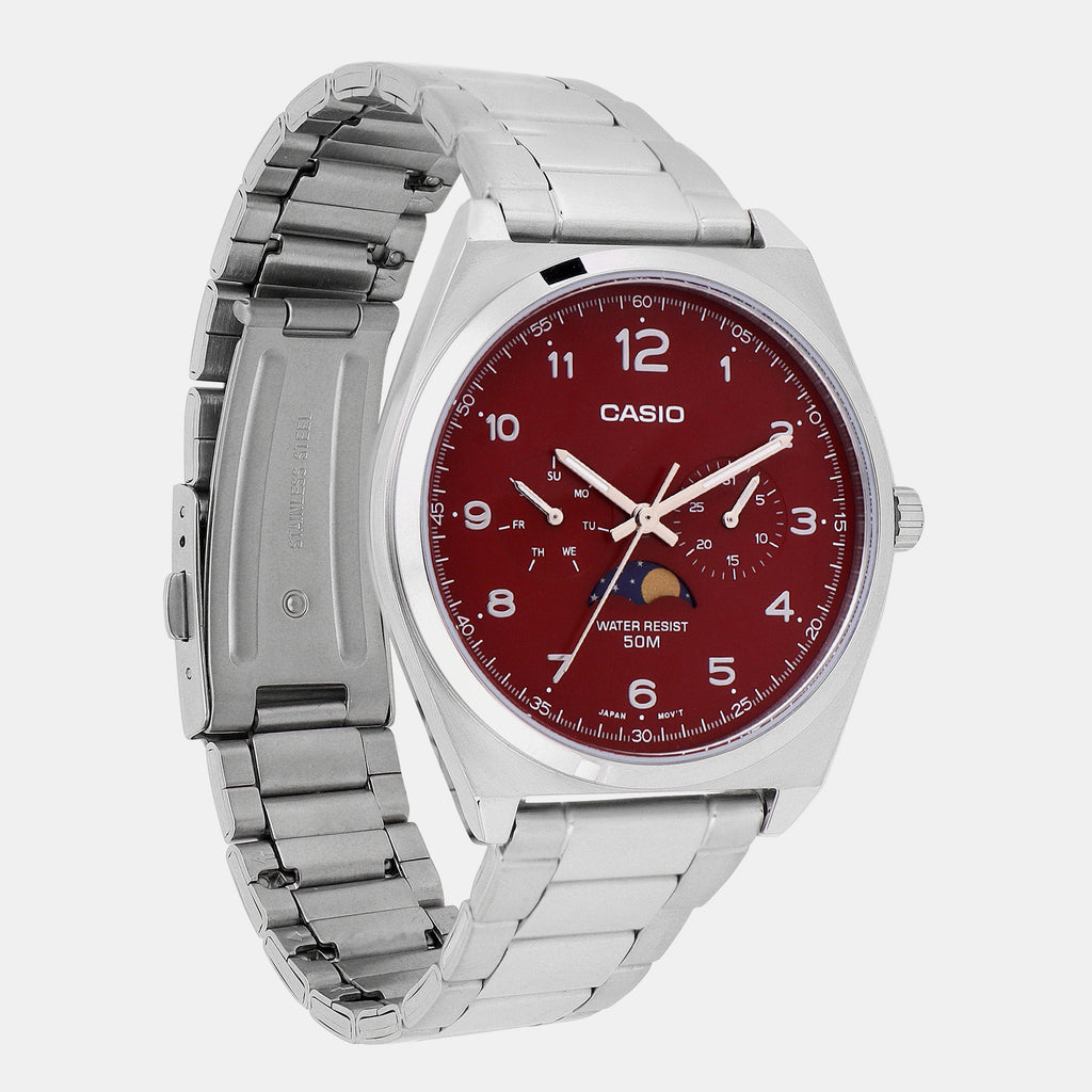 Casio Men Round Red watch