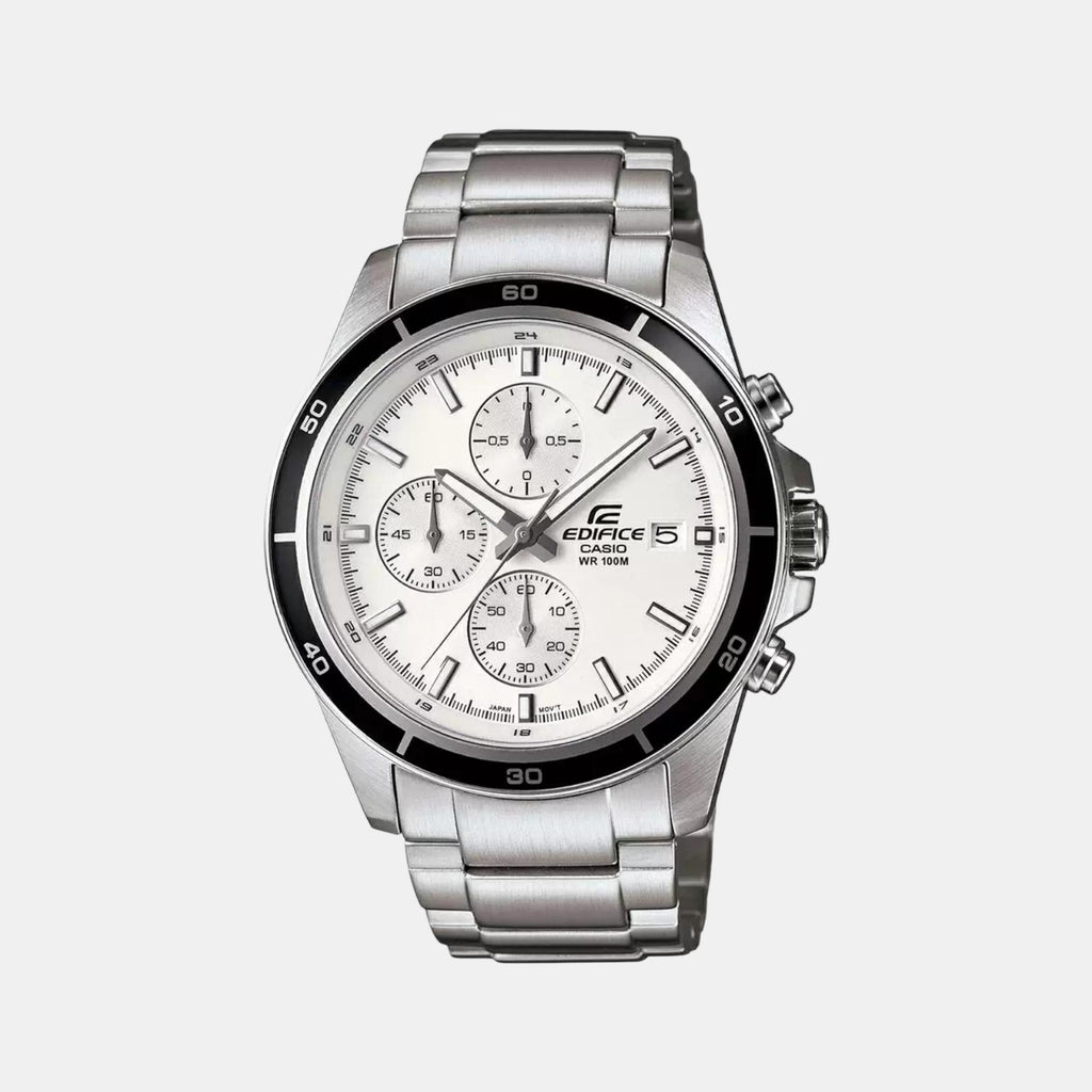 Casio Round White Chronograph watch