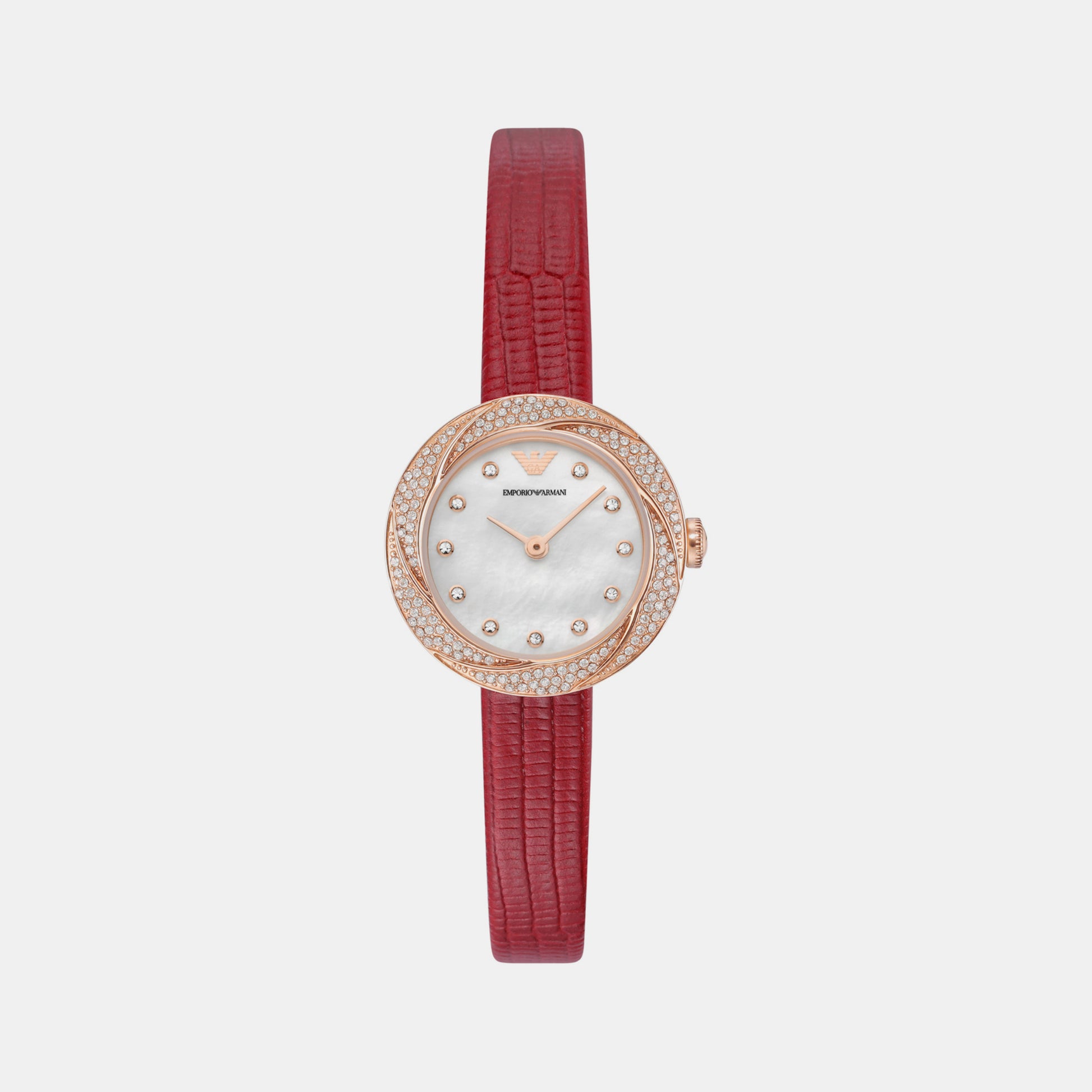 Female Mother of Pearl Analog Leather Watch AR11475