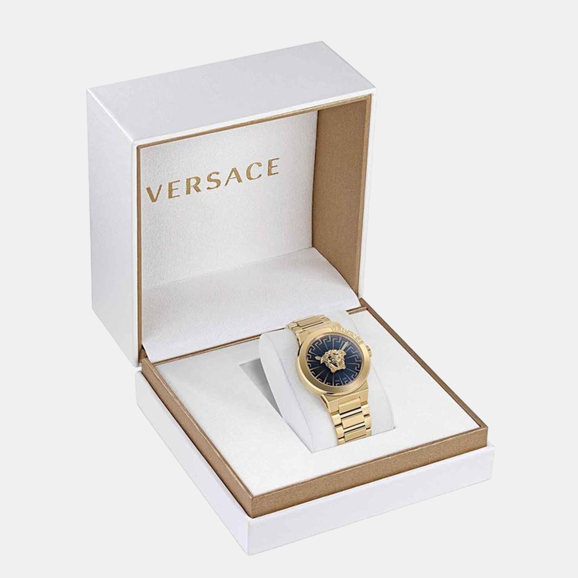 Medusa Infinite Women Quartz Black Dial Analog Stainless Steel Watch VE3F00522