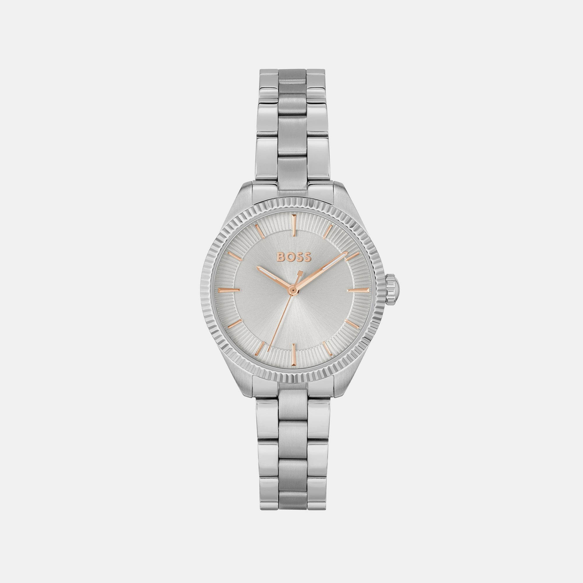 Boss Round Silver Analog watch
