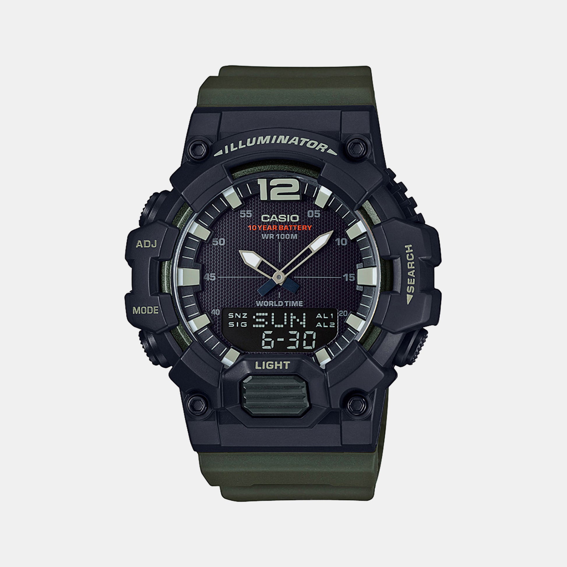 Youth Black Male Analog-Digital Resin Watch D155