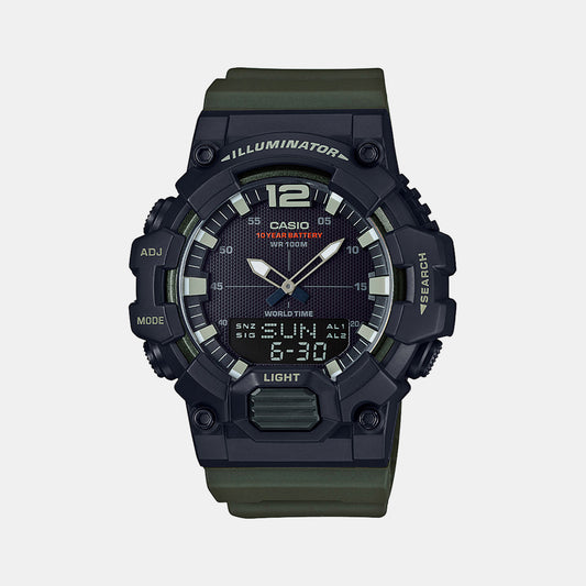 Youth Black Male Analog-Digital Resin Watch D155