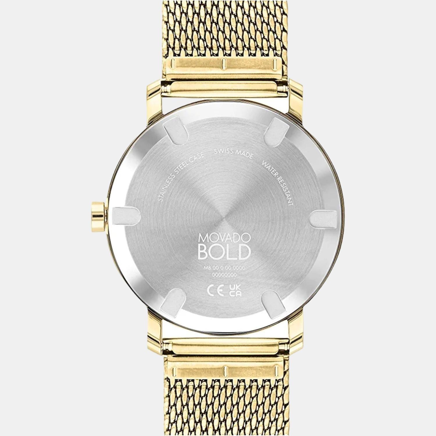 Movado Men Round Gold watch