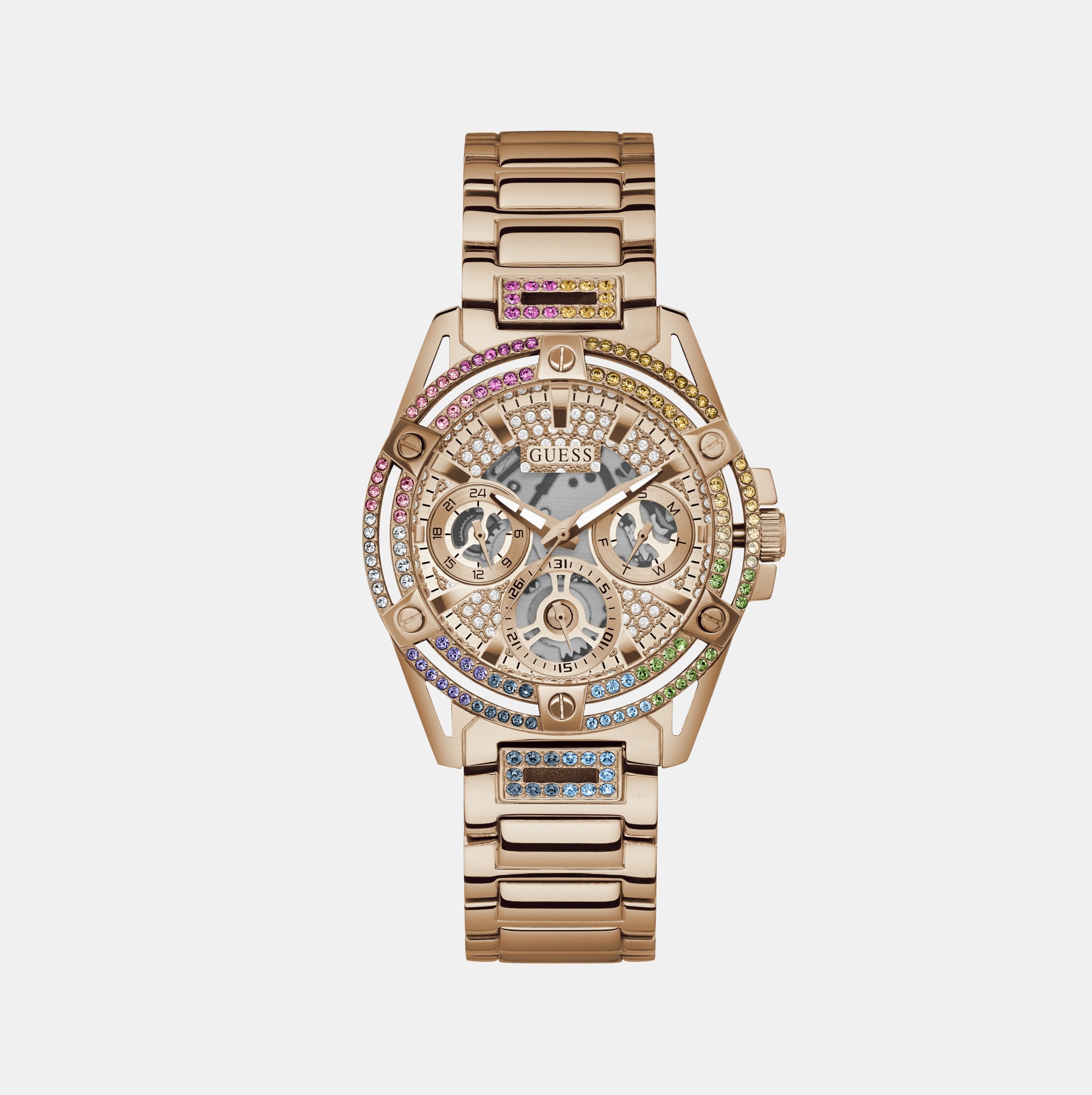 Guess Round Rose Gold Chronograph watch