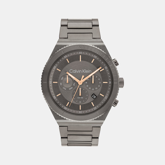 Male Grey Chronograph Stainless Steel Watch 25200304